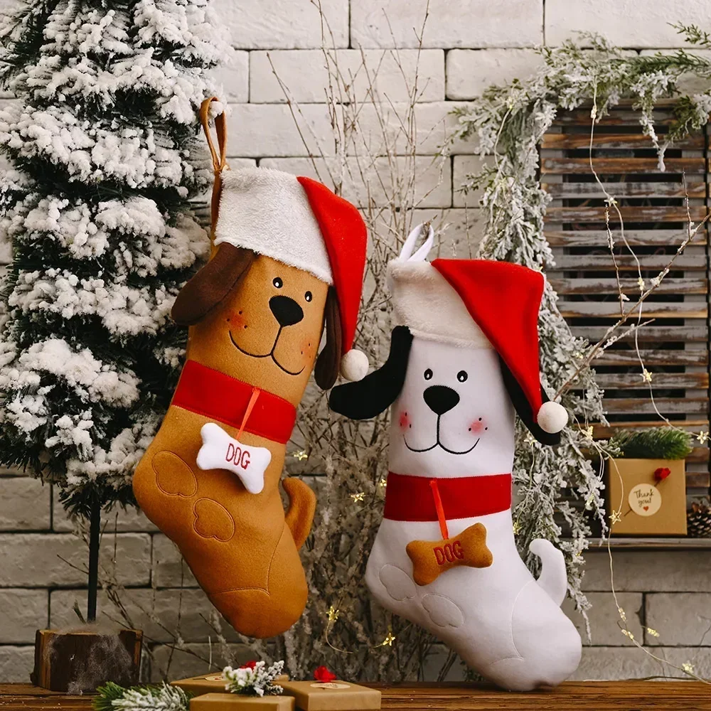 Christmas Stocking Hanging - Hond Bot Vorm Kerst Kousen Kerst