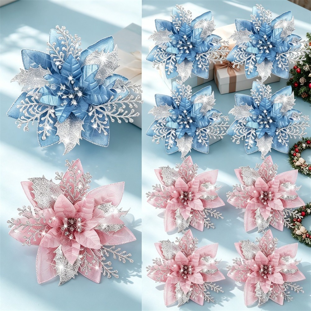 Christmas Tree Artificial - 6/12 stuks 5,5 inch kerstboomversieringen, roze