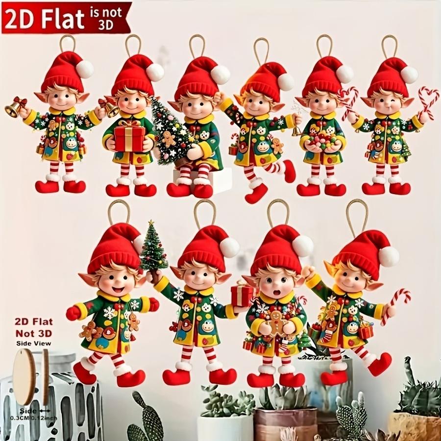 Christmas Tree Artificial - 1/5/10/20/50/100 stuks 2D plat, 10 stuks—Perfect