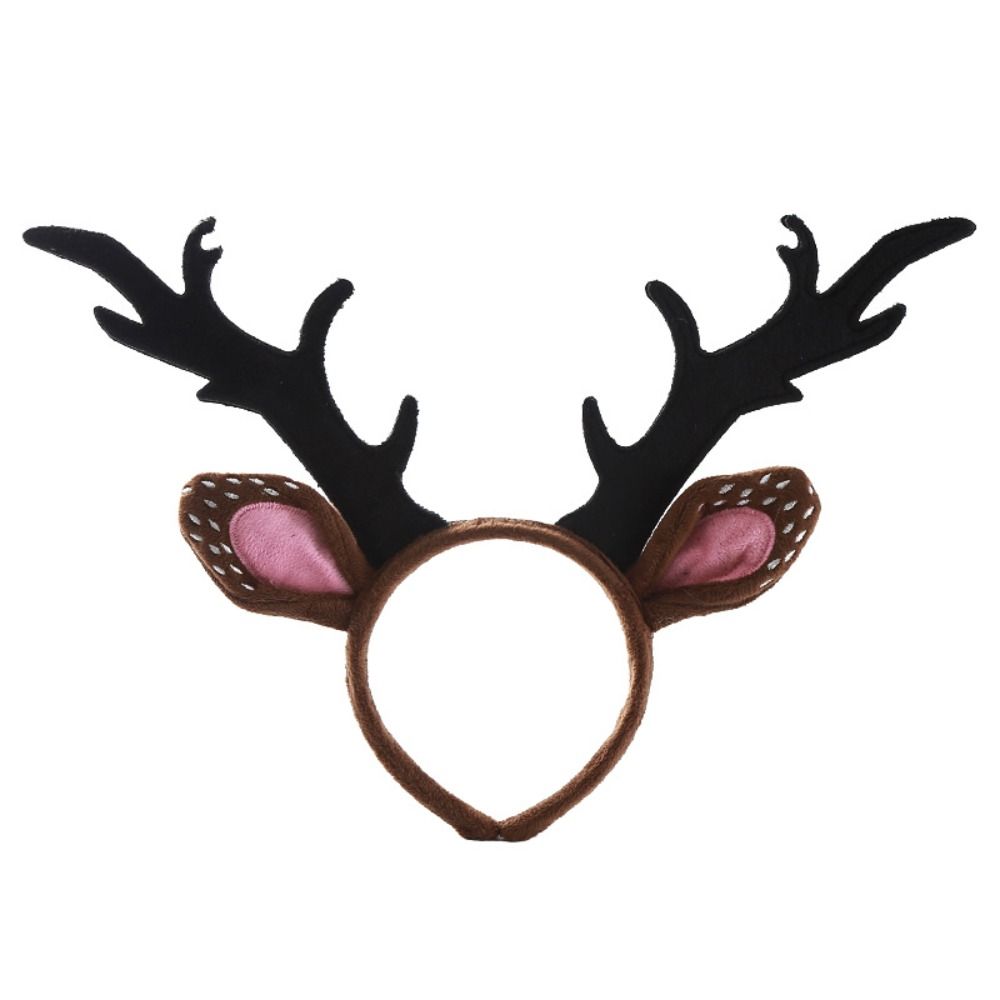 Reindeer Antlers Headband - Modieuze Glanzende Kerst Hoofdband met Elandenbal,