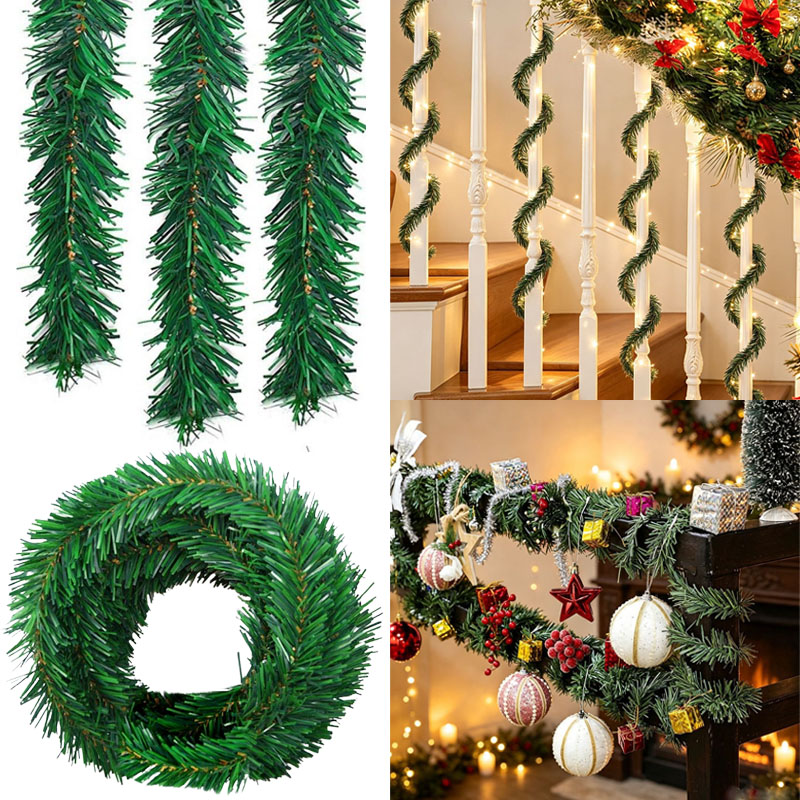 Groene dennenboom kerstkrans d - Tinsel Garland Decoration recensie en prijs
