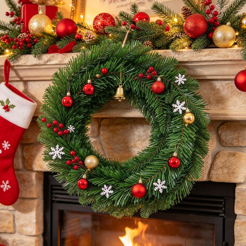 Groene dennenboom kerstkrans d - Tinsel Garland Decoration recensie en prijs